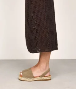Bosanova Espadrilles | Sandales Spartiates | Espadrilles plates taupe avec herbe d'alfa