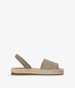 Bosanova Espadrilles | Sandales Spartiates | Espadrilles plates taupe avec herbe d'alfa