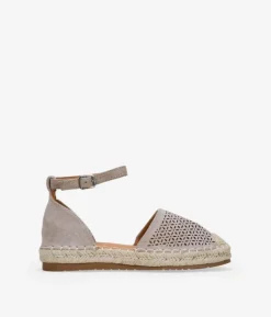 Bosanova Espadrilles | Sandales Spartiates | Espadrilles plates taupe avec herbe d'alfa