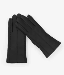 Femme Bosanova Gants | Gants en cuir végétalien noir