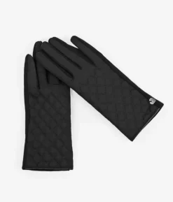 Femme Bosanova Gants | Gants noirs avec diamants rembourrés