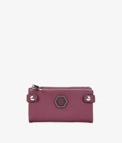 Femme Bosanova Portefeuilles | Grand portefeuille bordeaux double zip avec logo