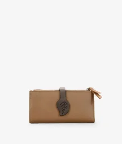Femme Bosanova Portefeuilles | Grand portefeuille en cuir taupe