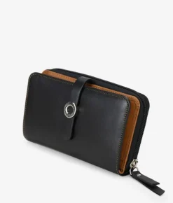 Femme Bosanova Portefeuilles | Grand portefeuille en cuir noir