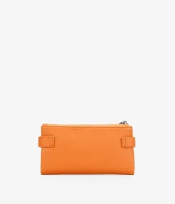 Femme Bosanova Portefeuilles | Grand portefeuille orange à double fermeture éclair