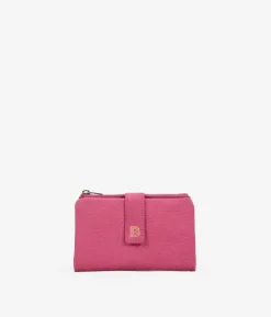 Femme Bosanova Portefeuilles | Grand portefeuille rose en cuir texturé