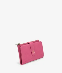 Femme Bosanova Portefeuilles | Grand portefeuille rose en cuir texturé