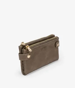 Femme Bosanova Portefeuilles | Grand portefeuille taupe avec double fermeture éclair