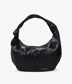 Bosanova Sacs Shopper | Sacs Porté Épaule | Grand sac bandoulière noir avec tressage et noeud