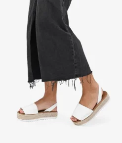 Bosanova Espadrilles | Sandales Spartiates | Manteau blanc avec de l'alfa