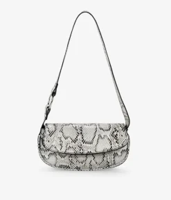 Bosanova Sac Minaudières | Sacs Porté Épaule | Mini sac bandoulière en peau de serpent avec rabat