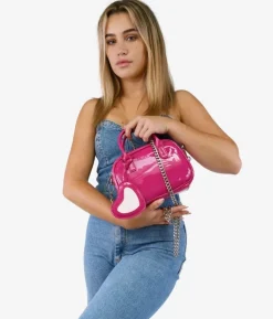 Bosanova Sacs À Bandoulière | Petits Sacs | Mini sac bowling rose avec miroir