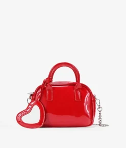 Bosanova Sacs À Bandoulière | Petits Sacs | Mini sac bowling rouge avec miroir