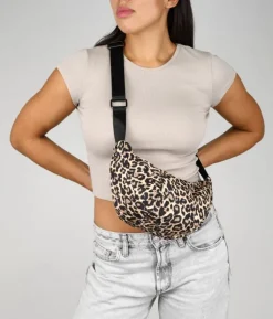 Bosanova Sacs À Bandoulière | Petits Sacs | Mini sac léopard arrondi avec fermeture éclair