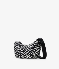 Bosanova Sacs À Bandoulière | Petits Sacs | Mini sac zèbre arrondi avec fermeture éclair