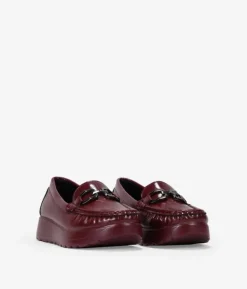 Bosanova Chaussures Et Mocassins | Mocassins compensés bordeaux avec détail métallisé
