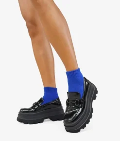 Bosanova Chaussures Et Mocassins | Plateformes | Mocassins noirs à plateforme et broche