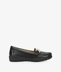 Bosanova Chaussures Et Mocassins | Mocassins noirs avec chaîne