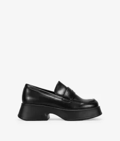 Bosanova Plateformes | Chaussures Et Mocassins | Mocassins plateforme noirs à bout carré