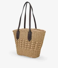 Bosanova Sacs Raphia Et Crochet | Sacs Porté Épaule | Nacelle en raphia beige avec fermeture éclair