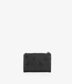 Femme Bosanova Portefeuilles | Petit portefeuille en cuir noir avec fermeture éclair et compartiments