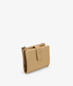 Femme Bosanova Portefeuilles | Petit portefeuille en cuir texturé doré
