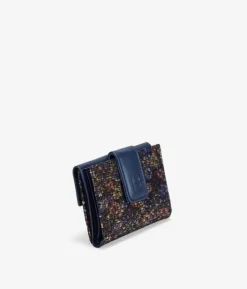 Femme Bosanova Portefeuilles | Petit portefeuille en cuir bleu à rabat