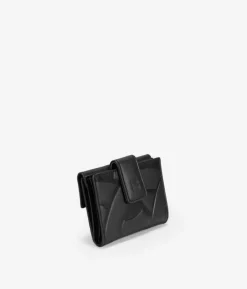 Femme Bosanova Portefeuilles | Petit portefeuille en cuir noir à rabat