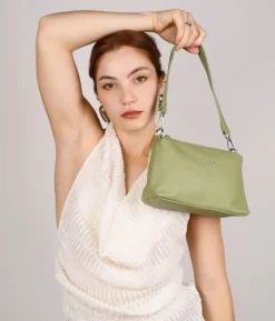 Bosanova Sacs À Bandoulière | Sacs Porté Épaule | Petit sac bandoulière vert avec fermeture éclair