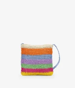 Bosanova Sacs Raphia Et Crochet | Petits Sacs | Petit sac en raphia multicolore