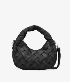 Bosanova Sacs À Bandoulière | Petits Sacs | Petit sac noir avec tressage et fermeture éclair
