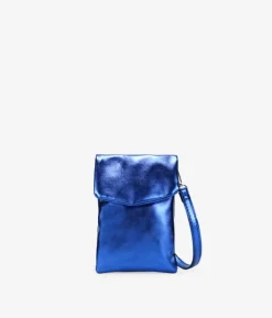 Bosanova Sacs À Bandoulière | Petits Sacs | Petite pochette pour téléphone portable bleu métallisé