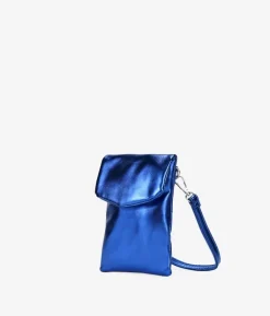 Bosanova Sacs À Bandoulière | Petits Sacs | Petite pochette pour téléphone portable bleu métallisé