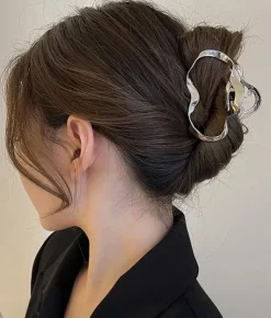 Femme Bosanova Accessoires Pour Cheveux | Pince à cheveux ovale argentée
