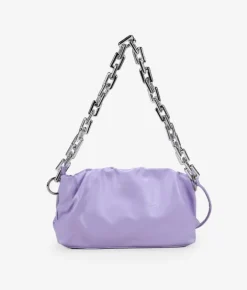 Bosanova Sacs Porté Épaule | Petits Sacs | Pochette lilas avec chaîne