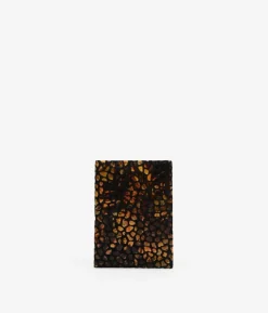 Femme Bosanova Portefeuilles | Porte-cartes en cuir marron avec imprimé