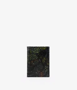 Femme Bosanova Portefeuilles | Porte-cartes en cuir vert avec imprimé