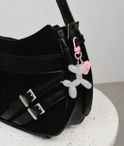 Bosanova Charms | Porte-clés chien blanc avec coeurs