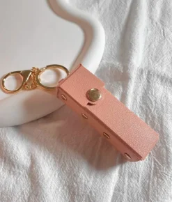 Bosanova Charms | Porte-clés étui à rouge à lèvres rose