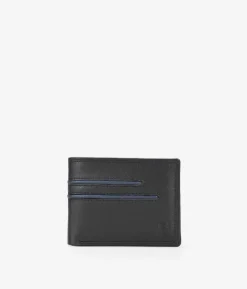 Homme Bosanova Portefeuilles | Portefeuille américain en cuir noir sans bourse
