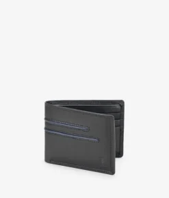 Homme Bosanova Portefeuilles | Portefeuille américain en cuir noir sans bourse
