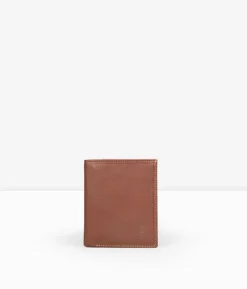 Homme Bosanova Portefeuilles | Portefeuille en cuir marron avec logo gravé