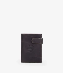 Homme Bosanova Portefeuilles | Portefeuille en cuir marron avec rabat et poche à monnaie