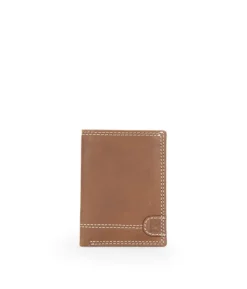 Homme Bosanova Portefeuilles | Portefeuille en cuir marron sans bourse