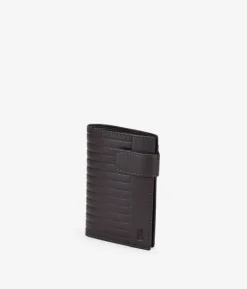 Homme Bosanova Portefeuilles | Portefeuille en cuir marron avec poche à monnaie et rabat