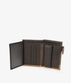 Homme Bosanova Portefeuilles | Portefeuille en cuir marron à rabat