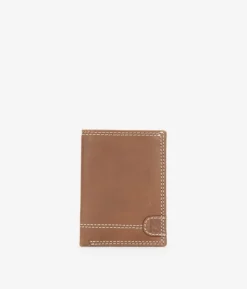 Homme Bosanova Portefeuilles | Portefeuille en cuir marron sans bourse