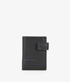 Homme Bosanova Portefeuilles | Portefeuille en cuir noir à rabat