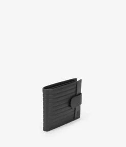 Homme Bosanova Portefeuilles | Portefeuille en cuir noir avec poche à monnaie et rabat