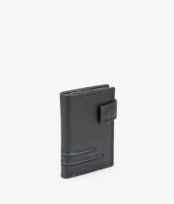 Homme Bosanova Portefeuilles | Portefeuille en cuir noir à rabat